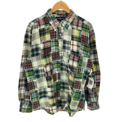 ラルフローレン RALPH LAUREN BLAKE ポケット ポニー 刺繍 パッチワーク プルオーバー ボタンダウン シャツ メンズ import：L 