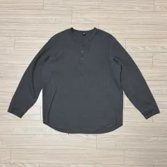 ユニクロ ワッフル ヘンリーネック XL