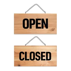 【特価商品】two-face オープン クローズ 看板 OPEN CLOSED 木製 国産杉 (木目)