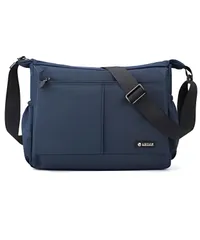 緑 青 黒 灰 カジュアル 肩掛け 斜め掛け 旅行 通学 通勤 ipad収納 10ポケット 軽量 多機能 通勤カバン 大容量 撥水 ナイロン 多収納 メンズバッグ 横型 メンズ ショルダーバッグ Soleil] [Lunenon