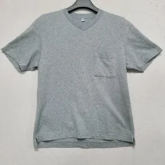 UNIQLO グレー Vネック 半袖 メンズ100 ㅡ0708