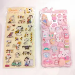 スヌーピー ぷくぷくシール & ファンシー ステッカー 2種まとめ売り