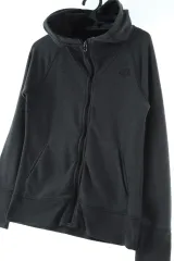 W(S-M) THE NORTH FACE ザノースフェイス フードジップアップ チャコール 機能性 スポーツ -17155