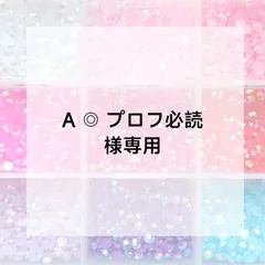 A ◎ プロフ必読様専用ページ