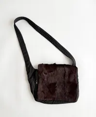 FW1999 PRADA SPORT FAR SHOULDER BAG プラダ　archive アーカイブ　プラダスポーツ　1999年　ファー　ドッキング　ナイロン　ショルダーバッグ　バッグ