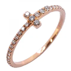 ティファニー(Tiffany) ティファニー リング Tワイヤー フルダイヤ 18KPG ピンクゴールド ダイヤモンド 11.5号レディース