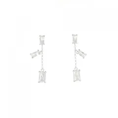 【新品】K10WG キュービック ピアス