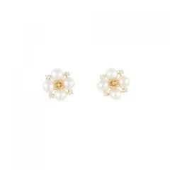 【新品】K10YG 淡水パール ピアス