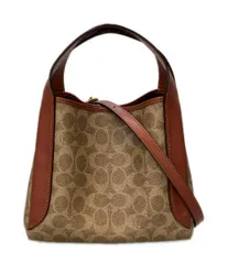 美品 コーチ 2way ハンドバッグ ショルダーバッグ 斜め掛け ハドリー ホーボー21 シグネチャー 79251 レディース COACH