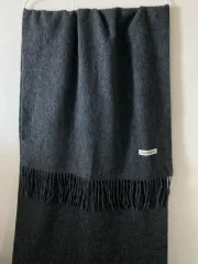 カシミア マフラー チャコール色