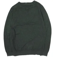 DENHAM デンハム Vガゼット付き ハイゲージコットン ラグランクルーネックニット 01-16-07-53-001 S チャコールグレー セーター プルオーバー トップス g15172のサムネイル