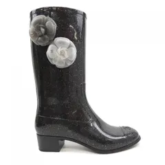 シャネル CHANEL レインブーツ グリッター G26648X31115 ロングブーツ