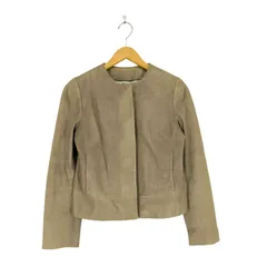 バナナリパブリック BANANA REPUBLIC lamb leather ラムレザー比翼シングルライダースジャケット レディース  S