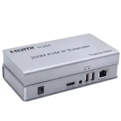 新品 200M HDMI KVM IP エクステンダー、IP RJ45 イーサネット CAT6 6 a カスケード接続 USB キーボード マウス UTP/STP 経由で H.264 をサポートします。