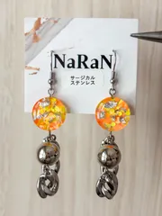 364≫ネオンカラーのレジンピアス　イヤリング