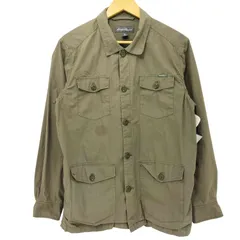 エディーバウアー Eddie Bauer コットンポプリン 4ポケット ミリタリーシャツ サファリ メンズ import：S 