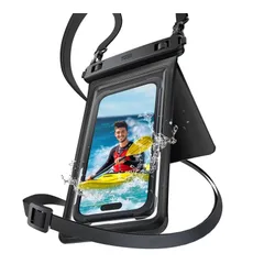 【ダブルポケット】YOSH スマホ 防水ケース 小物収納付き【2025最新！3D大容量収納】防水ケース 携帯 iPhone 海 プール スマホぼうすいケース 完全防水 水中撮影 IPX8 海水浴 雨 潜水 お風呂 水泳適用 首かけ タッチ操作 顔認証 車鍵 1