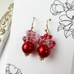 チェコビーズの可愛いピアスD11