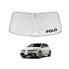 KOKATO フォルクスワーゲン ポロ AＷ 六代目 2018年3月～現行 車種専用設計 サンシェード 車 フロント さんしぇーど 暑さ対策 日除け 遮熱 遮光 uvカット 紫外線遮蔽 折り畳み式 収納ポーチ付き 取付簡単 保護パーツ 0