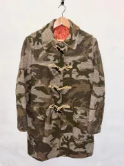 コス カモフラージュ トグルボタン ウール コート