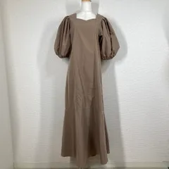 未使用【クラシカルエルフ】ワンピース　ベージュ　M　classicalelf　前後2way　 ボリュームスリーブワンピース マキシ丈　フレア　ロング