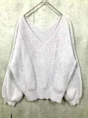 MERCURYDUO マーキュリーデュオ ミニシャギーVネック ニット セーター sizeF/紫 ◇■レディース