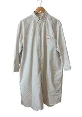  DANTON ダントン　シャツワンピース　レディース　ストライプ　ホワイト　グレー　サイズ36【Z1748】