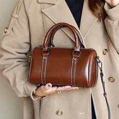 【国内配送】革バック100%レザーシンプルなデザイン本革肩掛けバッグトートバッグショルダーバッグ