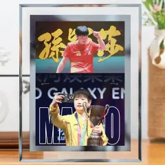 孫穎莎 ガラス フォトフレーム 卓球 デスク オフィス 置物 写真 オーダー
