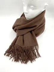 CASHMERE BLEND マフラー ストール 茶 ■■レディース
