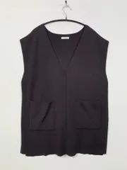 ITEMS URBAN RESEARCH アーバンリサーチ ポケット ロング ニット ベスト sizeF/茶 ■■レディース