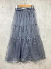 LOWRYS FARM ローリーズファーム チュール ティアード スカート sizeF/グレー  ■■レディース