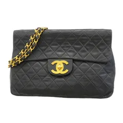シャネル(Chanel) シャネル ショルダーバッグ デカマトラッセ Wチェーン ラムスキン ブラック レディース P2145388