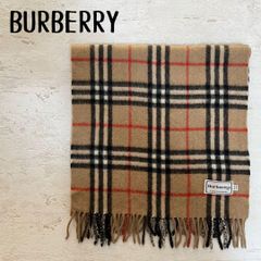 BURBERRY カシミヤ100% マフラー ノバチェック柄 バーバリー - メルカリ