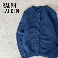 RALPH LAUREN カーディガンカシミヤ混サイズLブルー系