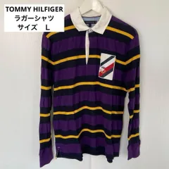 TOMMY HILFIGER　トミーヒルフィガー　ラガーシャツ　L　マルチボーダー　やや難