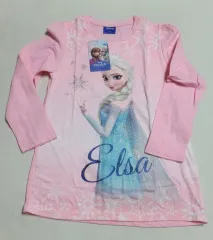 ディズニー アナと雪の女王 エルサ ピンク色 長袖 Tシャツ