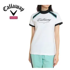 キャロウェイ ゴルフ レディース 半袖モックネックシャツ Callaway Golf C25134203 ホワイト(1030)