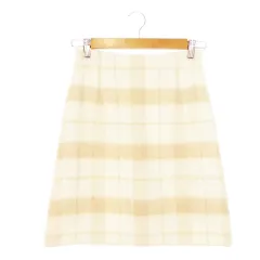 プロポーション ボディドレッシング PROPORTION BODY DRESSING スカート タイト ミニ ウール混 起毛 チェック 3 ベージュ /AH4