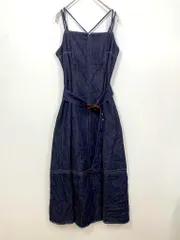 dazzlin ダズリン 022240300801-02 定価8910円 ダブルステッチキャミ ワンピース sizeM/青  ■■レディース