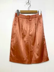 新品 UNITED ARROWS ユナイテッドアローズ サテン タイト スカート size36/オレンジ ■■レディース