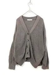 JOURNAL STANDARD relume ジャーナルスタンダードレリューム 24-080-462-8140-1-0 リネンコットンVネック カーディガン sizeF/茶 ■■レディース