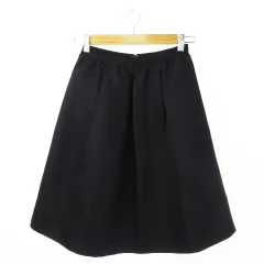 コラージュ ガリャルダガランテ COLLAGE GALLARDAGALANTE スカート フレア ミモレ ロング タック ハリ感 ジャカード 立体感 光沢感 0 黒 ブラック /CK24