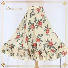 社交ダンス 衣装 スタンダード スカート レッスンウェア 練習着 花柄 マーミン アイボリー レッド系 イエロー系 グリーン系 薔薇 シック デザイン フレアスカート 柔らかい 伸縮性 おしゃれ エレガント ウエストバンド トレーニング