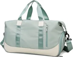 RIMINA スポーツバッグ ジムバック 旅行バッグ ボストンバッグ シューズ収納 大容量 4way メンズ レディース ユニセックス 乾湿分離 アウトドア ゴルフバッグ 機内持込 水泳バッグ ダッフルバッグ トラベルバッグ (グリーン)