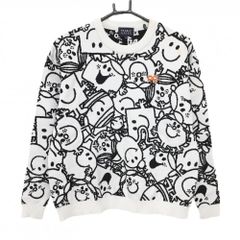 美品】パーリーゲイツ ジャケットブルゾン ブルー×白 総柄地模様 蓄熱