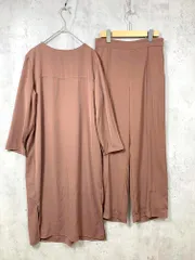 Mila Owen ミラオーウェン 09WFO195072 定価17600円 マットサテンロングTOPSSETUP セットアップ size1/茶  ■■レディース