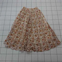 ◇ ⊂ サマンサモスモス Samansa Mos2 blue 花柄ロングスカート フリーサイズ レディース E  【1601210014734】