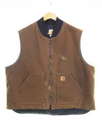 カーハート Carhartt ダック地 VO2 裏キルティング 中綿ベスト 3XL ベスト ブラウン 103MT-3826のサムネイル