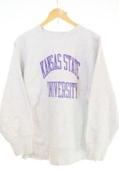 챔피언 Champion REVERSE WEAVE USA 제 80s 트리코 태그 Kansas State Sweatshirt 캔자스 대학 스웨트 스웨트 그레이 L 사이즈 103MT-3836